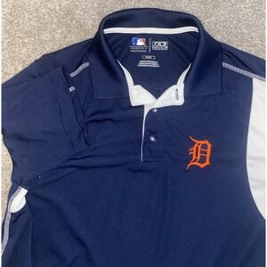 Detroit Tigers‎ Jersey Polo Mens Medium MLB Performance Baseball Team Active